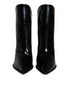 Dolce & Gabbana Black Patent Leather Pointed Ankle Boots Shoes